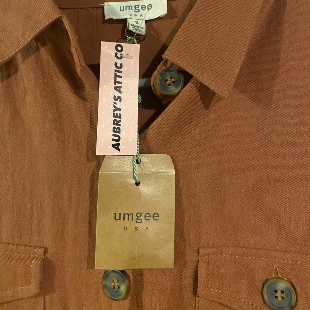 Brown Jumpsuit w/ functional ties